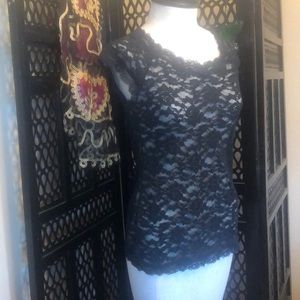 SOLD - MODA International black lace top